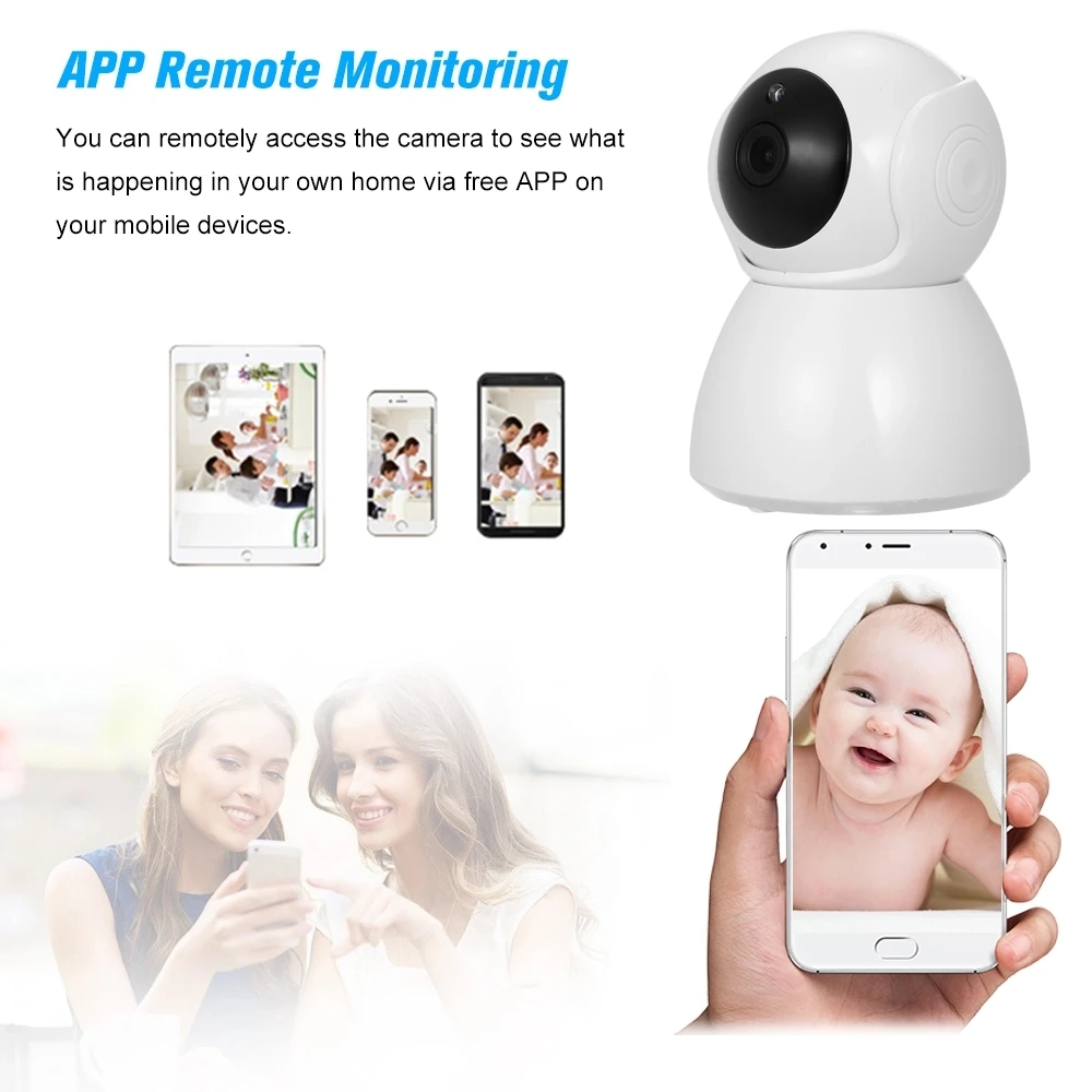 WiFi 1080P HD Baby Monitor con videocamera Video Baby Sleeping Baby Cam Audio bidirezionale visione notturna sicurezza domestica Babyphone Camera