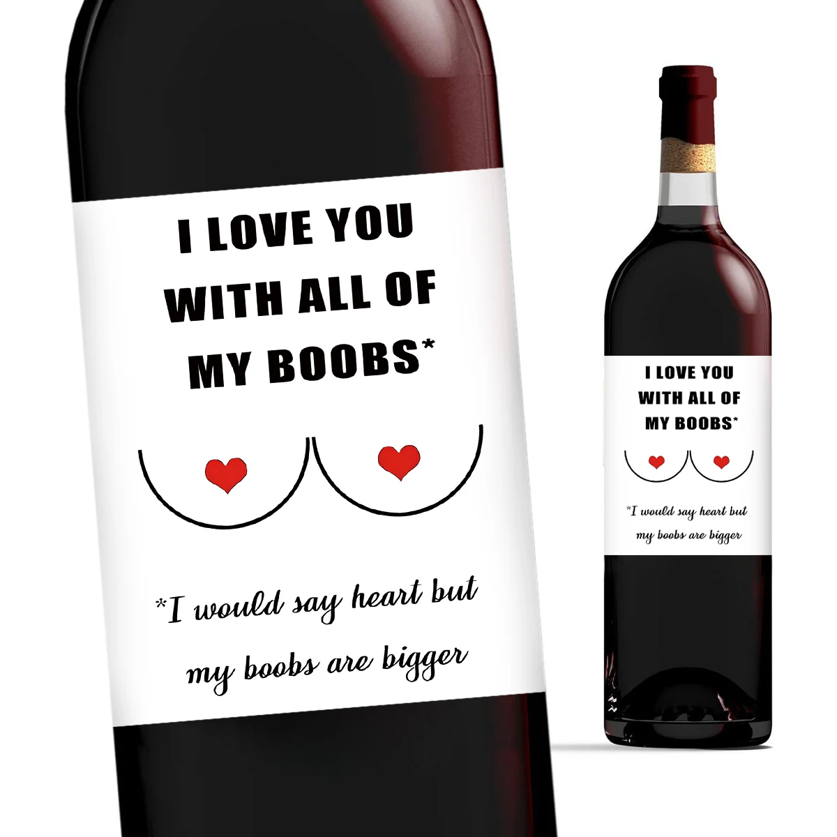 Wine Bottle Labels 4Pcs For Friends