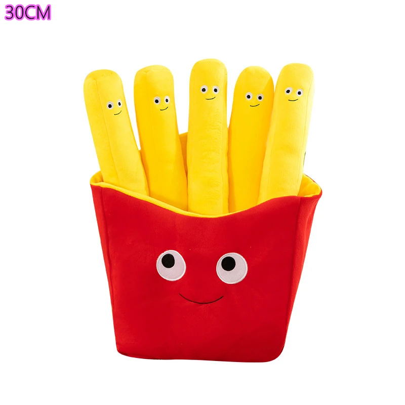 Simulation Hamburger Fries Children Girl Doll Hamburger Fries Plush Toy Pizza Snack Pillow Sofa Ornaments Toy 4