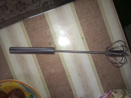 Stainless Steel Rotary Whisk Semi-Automatic Mixer Manual Whisk Household Cream Eggs Baking Gadgets photo review