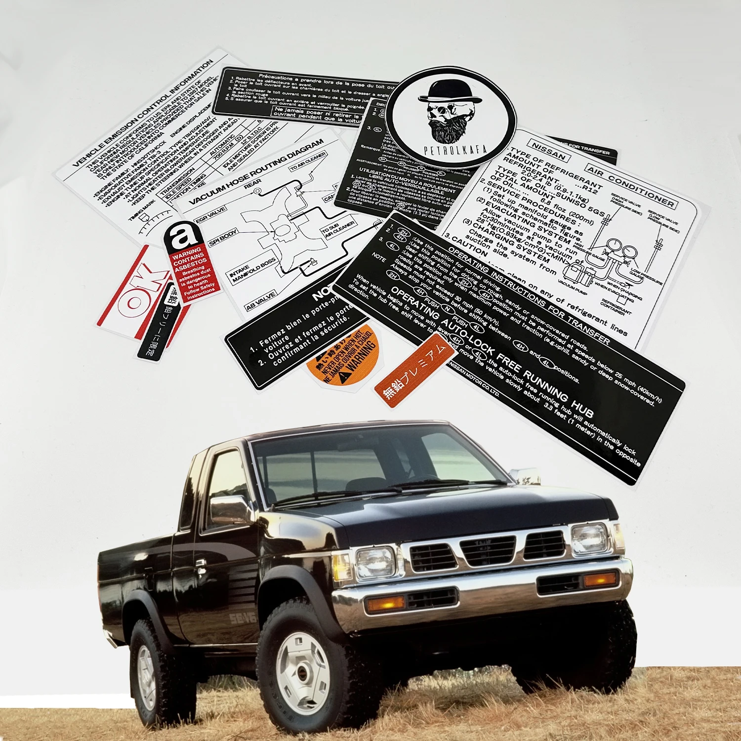 

NSSAN HARDBODY PICK UP D21 наклейки для ремонта автомобиля