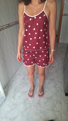 Luxe Spaghetti Strap Summer PJ Set - Breathable Comfort Sleepwear photo review