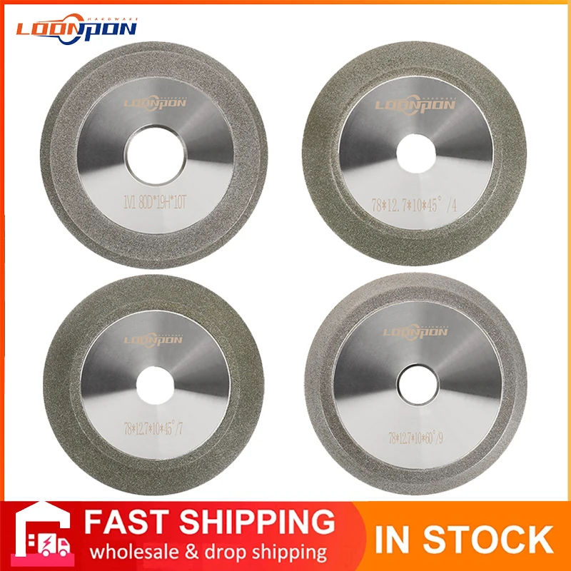 Abrasive wheel grinding wheel 78/80mm electroplated diamond grinding wheel cup for tungsten carbide sharpening cutter tool 1pc