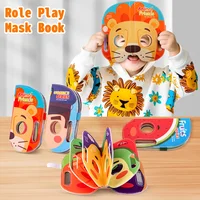 Mask Cloth Book Baby Toy, Animal Fruit Character Role-Playing, Pretend Play Cognitive Learning Toy, Birthday Christmas Gift 1