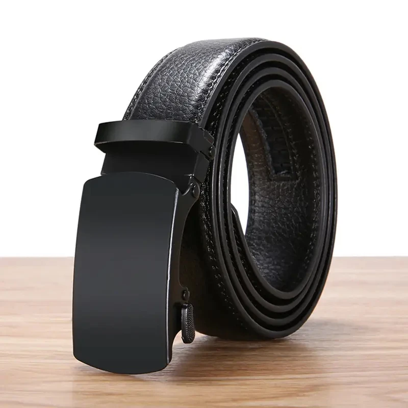 men automatic men's belts wide belts leather belt direct supply black genuine leather luxury brand leather belt mens belt