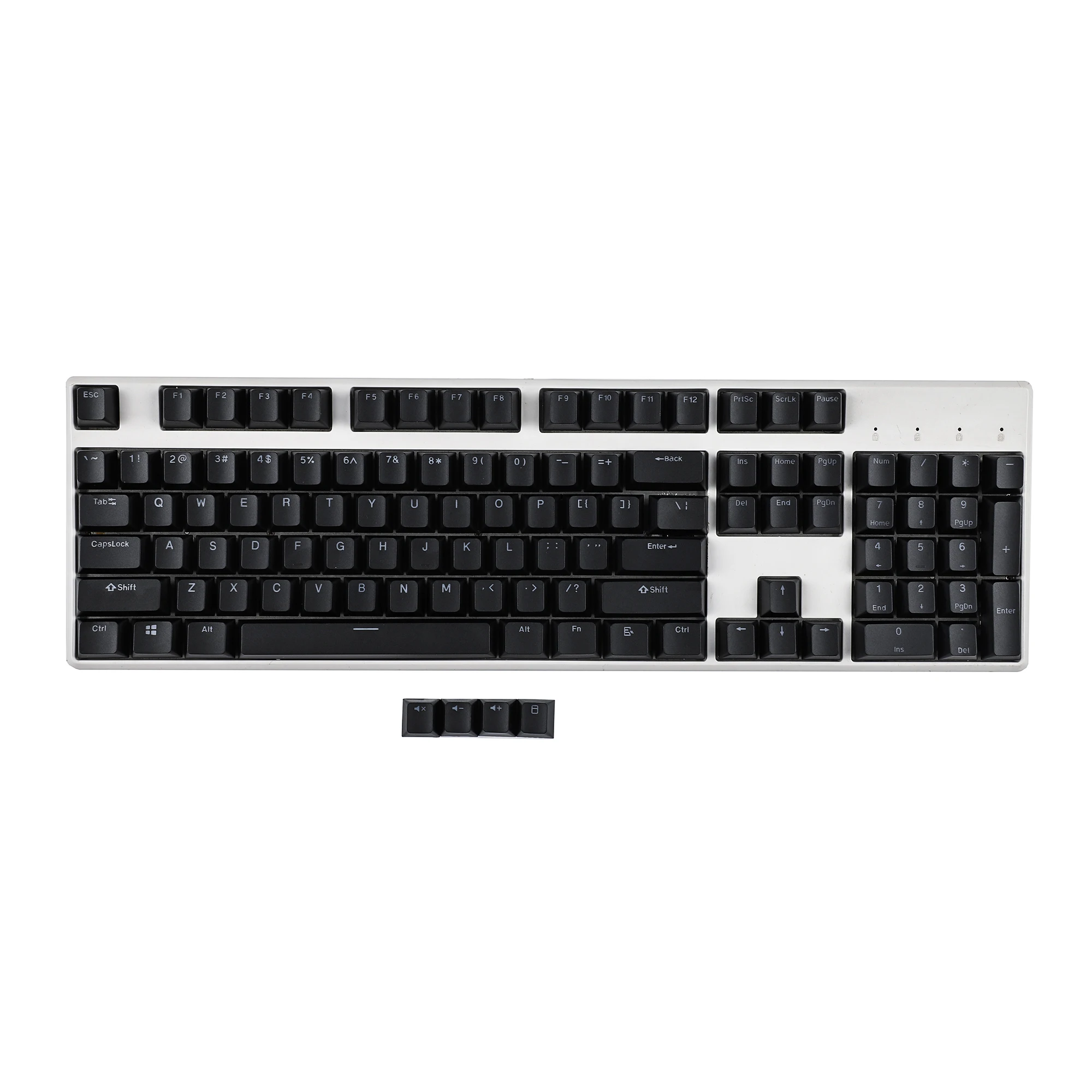Teclado Retroiluminado Translúcido Preto Perfil Cereja Branca Tiro Duplo Pbt Top Print Brilhar Através Teclado Mecânico mx 104 108 - Imagem 2