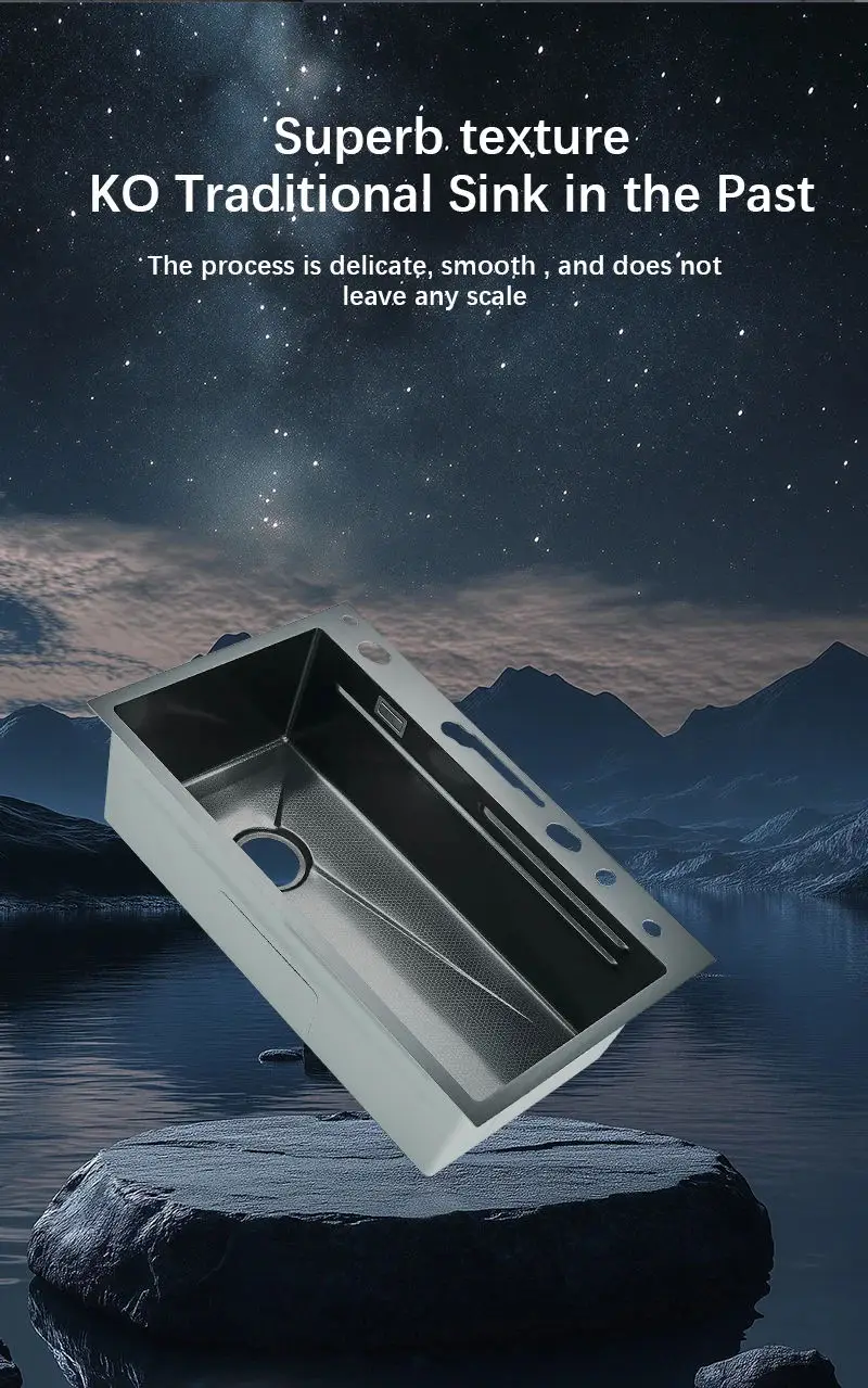 Lavello in acciaio inox con sistema a binario scorrevole