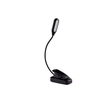 Mini LED Book Night Light Table Lamp Eye Protection Adjustable Clip-On Desk Lamp Battery Powered Flexible Study Bedroom Reading