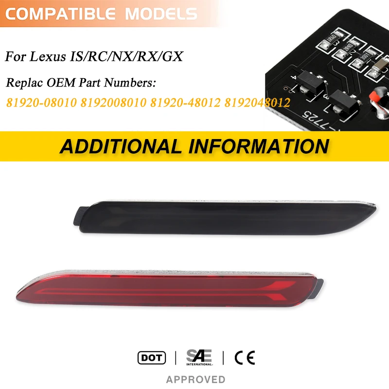 Enhanced LED Rear Bumper Reflector Tail Brake Light