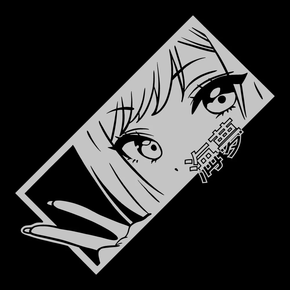 Dress Up Girl Car Decals Japanese Anime Sticker JDM Style Auto Decorate Holographic Waterproof Vinyl For Car Window Bumper