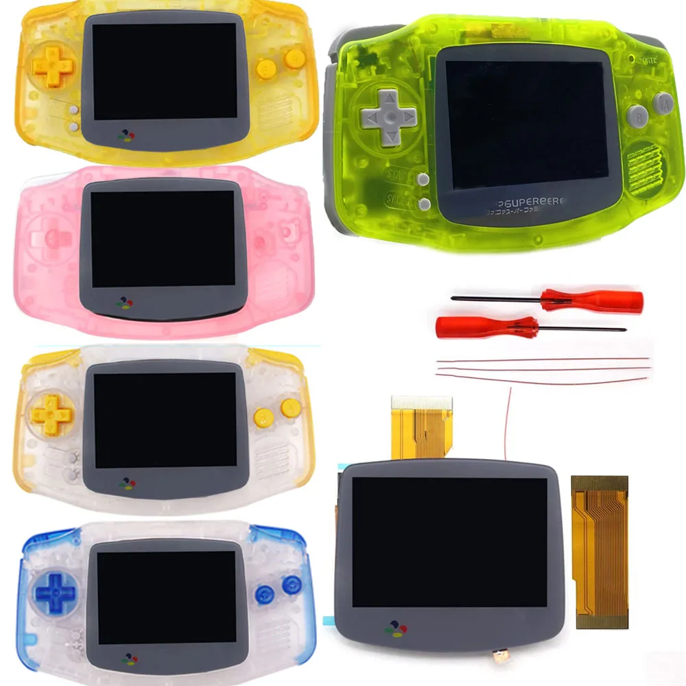 Gba gameboy-ラミネートスクリーン,v5 hd ips液晶modキット,高輝度,sfc 