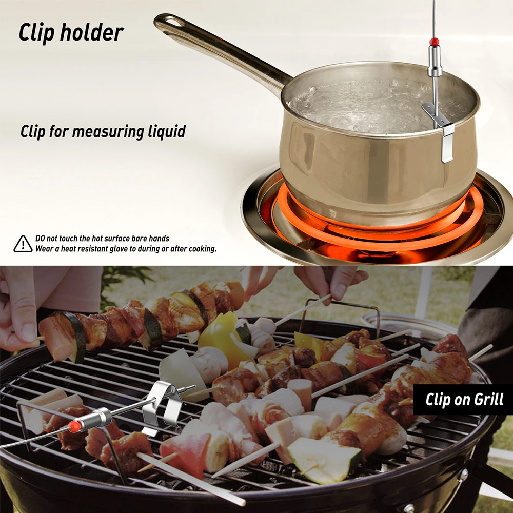 Grill Probe Clip Replaceable Meat Probe Holder For Follower