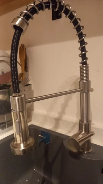 Black Chrome Flow Master: Modern Matte Black Pull-Down Faucet with Dual Modes photo review