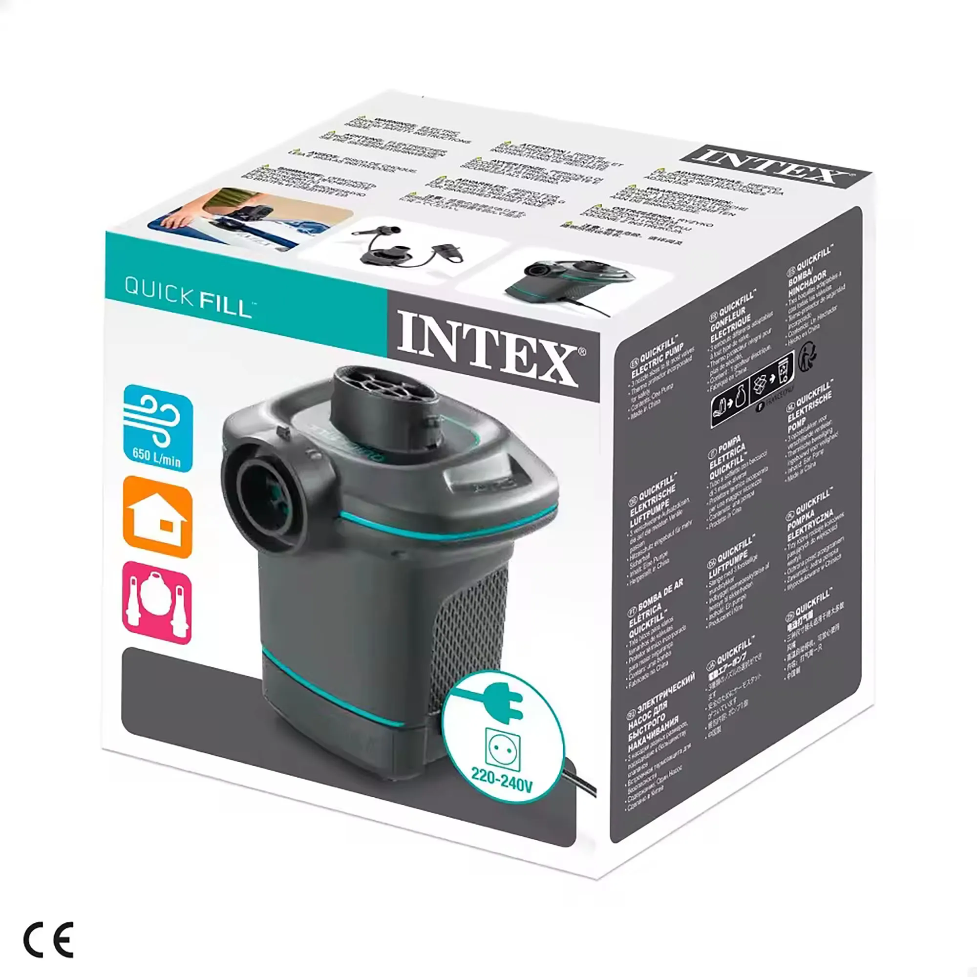 INTEX electric inflator pump for floating beds balls 650 litres