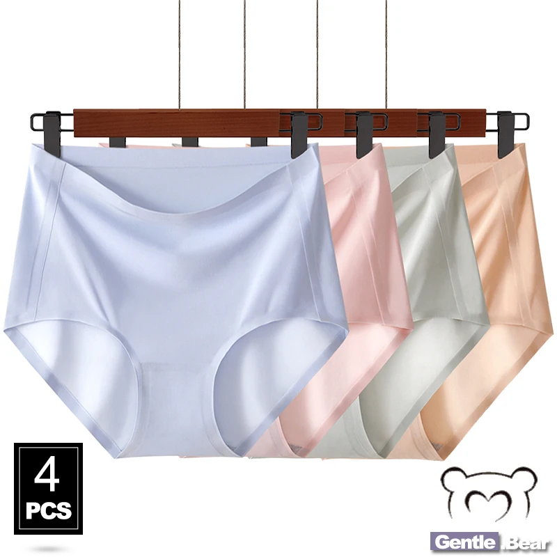 Women Underwear Plus Size Silk Panties