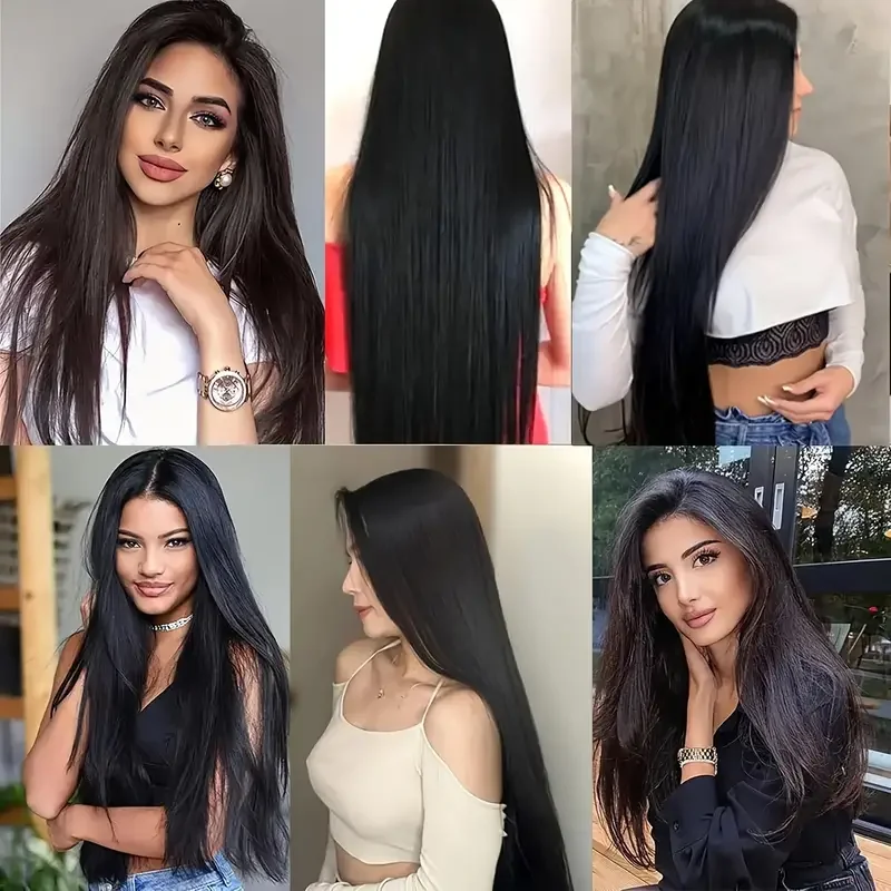 Clip In Hair Extensions Human Hair Brazilian Straight Clips In 8 Pcs/Set Natural Black Color Clip-Ins Remy 8-26 Inch 120G
