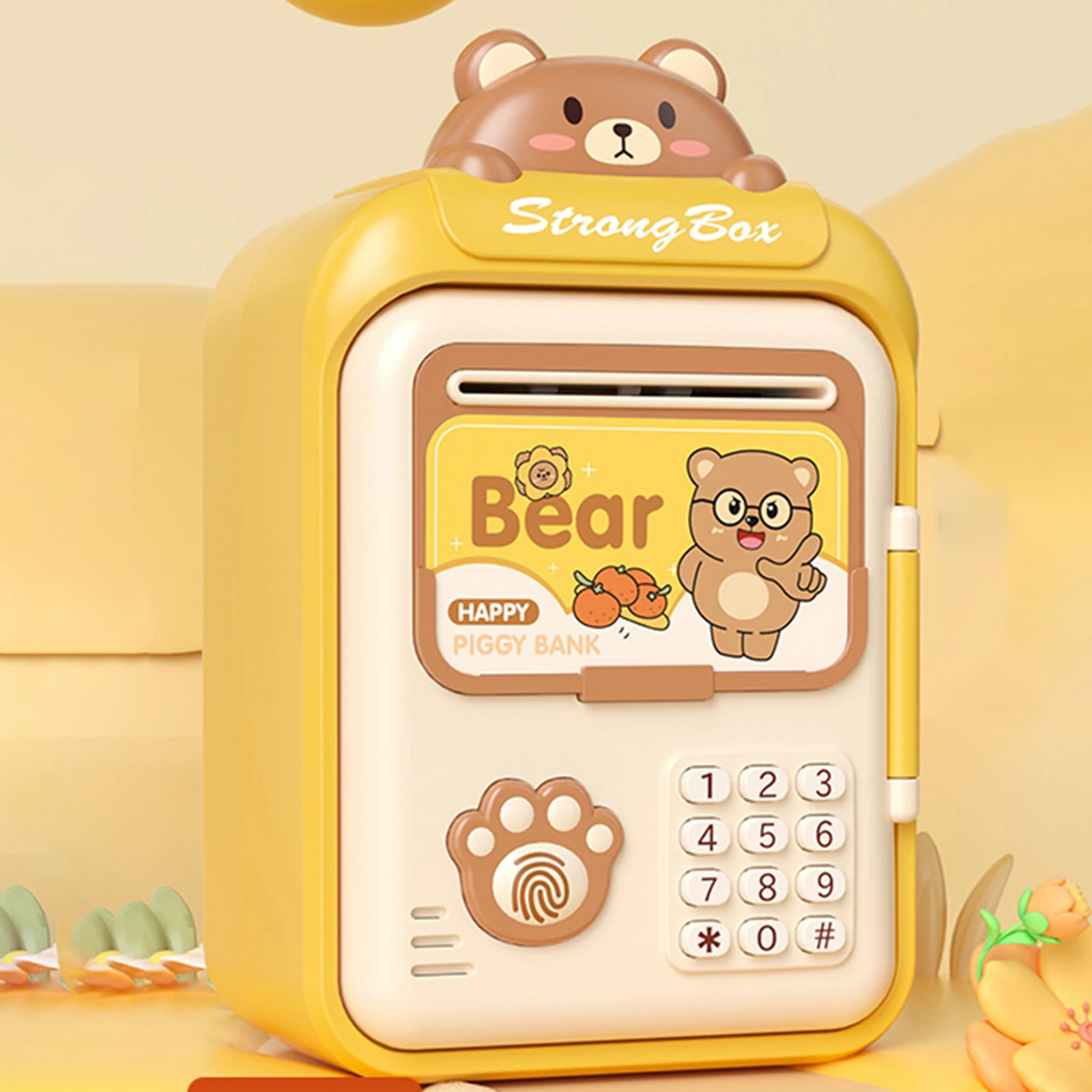 Electric ATM Money Bank Automatic Roll Cash Security Box Kids Piggy Bank Password Lock Savings for Birthday Gift Kids