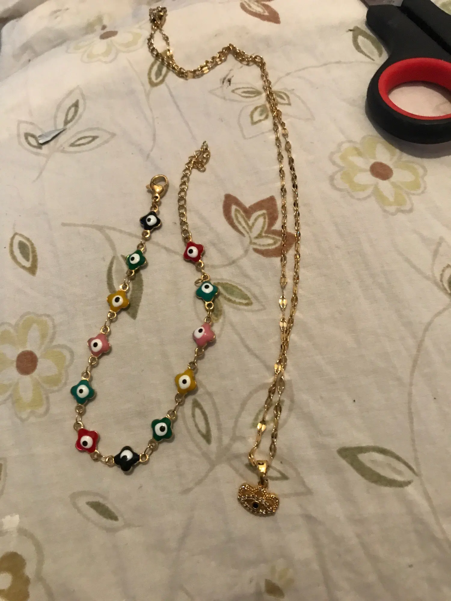 Enchanting blue hues Evil Eye Bead Bracelet for women's charm photo review