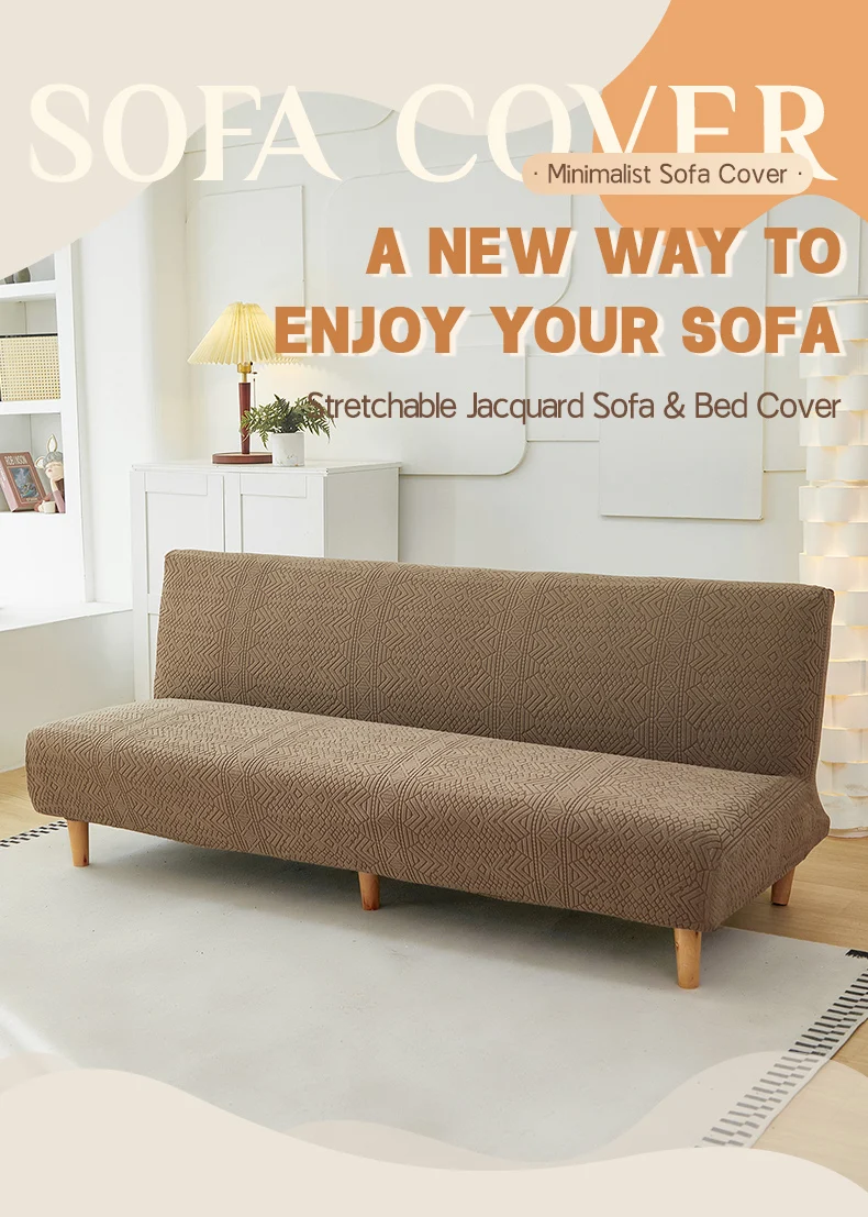 Jacquard Sofa Bed Cover Image 4
