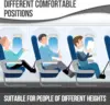 Airplane Footrest With Adjustable Strap, Portable Hammock Leg Rest, Perfect Travel Accessories 3