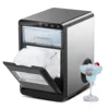 SIMZLIFE Nugget Ice Maker Countertop,43bs/24H,Self-Cleaning Pellet Ice Machine with Ice Scoop&Basket for Home/Kitchen/Party 1