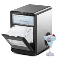 SIMZLIFE Nugget Ice Maker Countertop,43bs/24H,Self-Cleaning Pellet Ice Machine with Ice Scoop&Basket for Home/Kitchen/Party 1