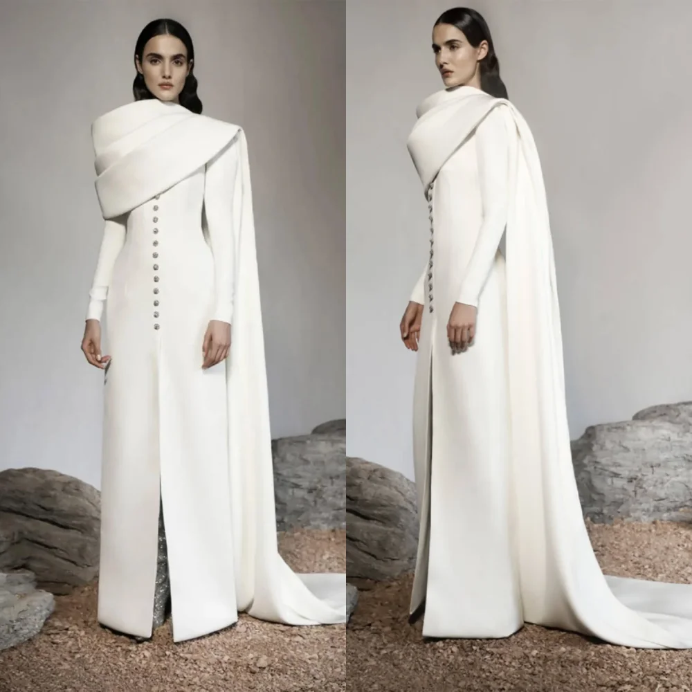 

High quality Collar A-line es Stole Floor length Evening Bolero Watteau Exquisite Simple 2023 luxury gown