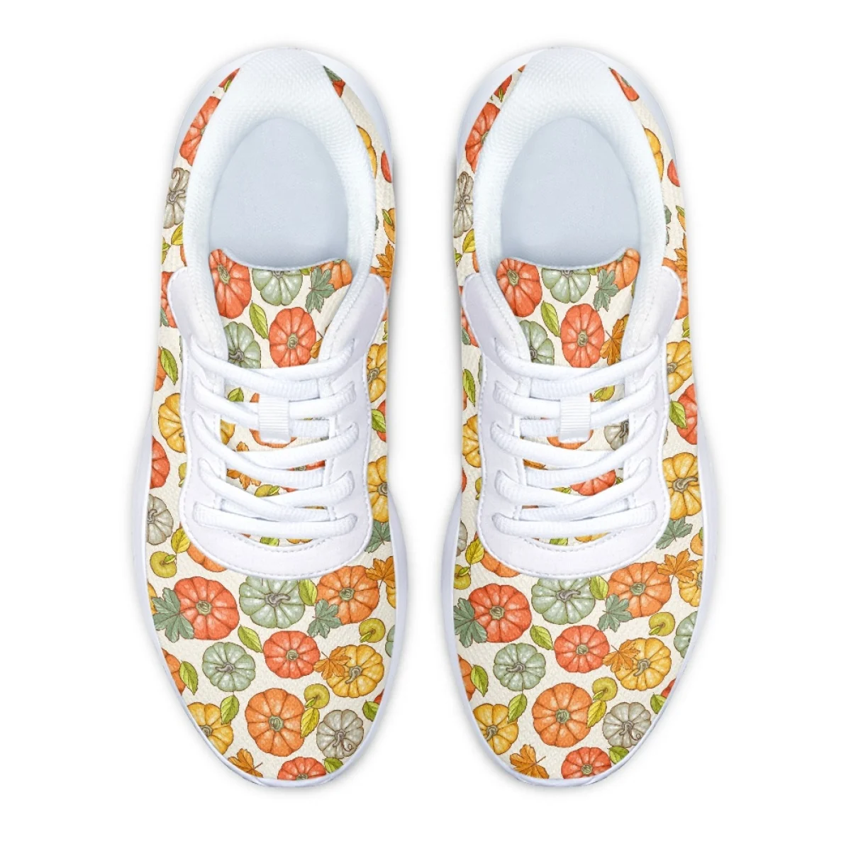 Cartoon Pumpkin Pattern Women's Training Yoga Pilates Shoe Cozy Lace-Up Flats Gym Teen Sneakers Print On Demand tenis masculino