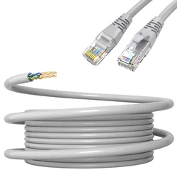 High - Speed Grey UTP Cat5e Ethernet Patch Cable with RJ45 Connectors (Available in 10M and 15M Lengths) - 25m (GRAY)