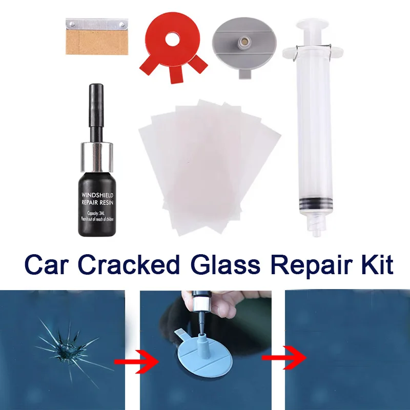 

Front Window Repair Kit Liquid Glass for Car Cracked Glass Repairing Automotive Windshield Regroover DIY Tools