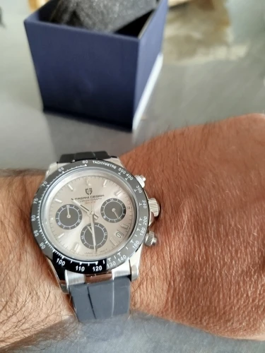 40mm New V2 PAGANI DESIGN Men's Quartz Watches Sapphire Retro Chronograph photo review