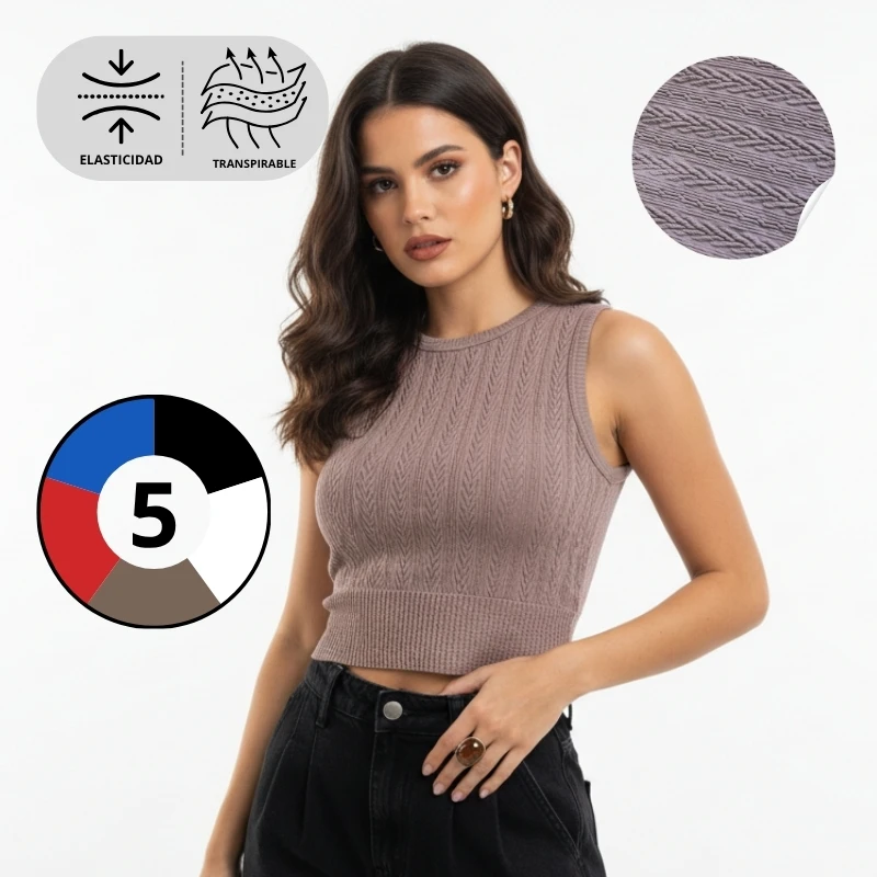 BLUSA SISADA CON DISEÑO REALZADO CASUAL ALTA ELASTICIDAD TRANSPIRABLE