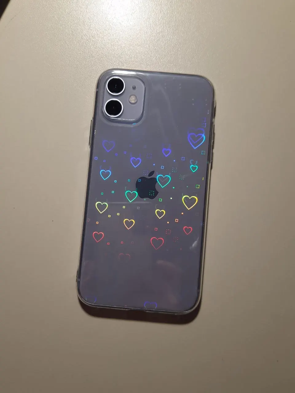 Coeurs holographiques de Corée Coque et skin adhésive iPhone