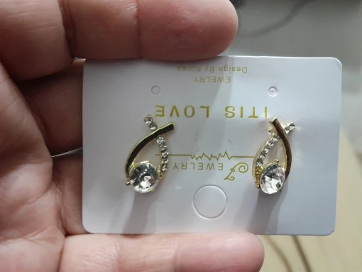 Korean Style Fashion Cross Stud Earrings photo review