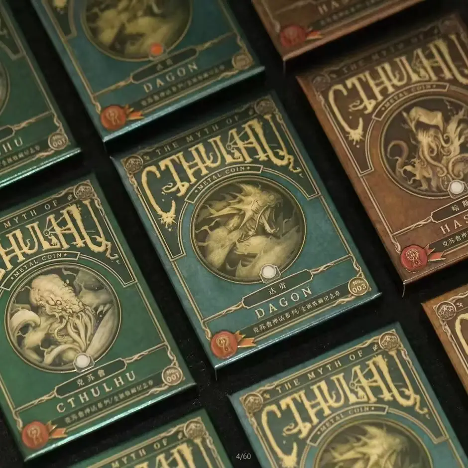 The Myth of Cthulhu Collectible Metal Coins Season one Cthulhu Hastur Dagon