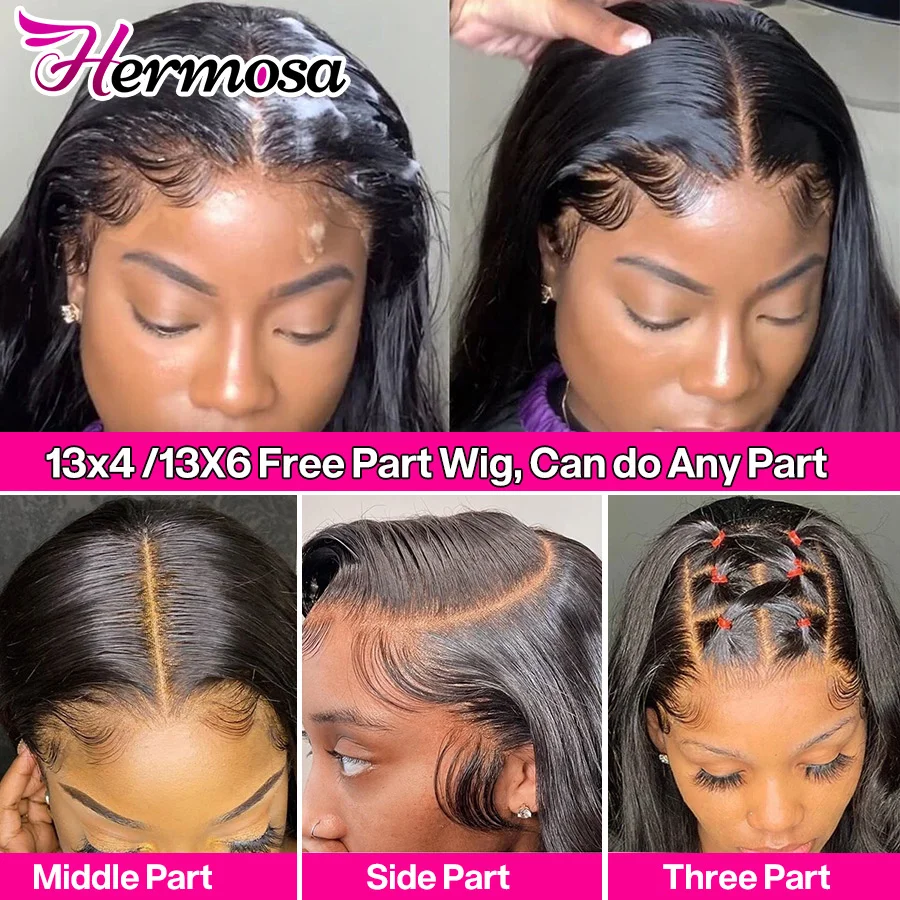 13x4 13x6 HD Transparent Human Hair Lace Frontal Wig Brazilian Straight Wig For Women