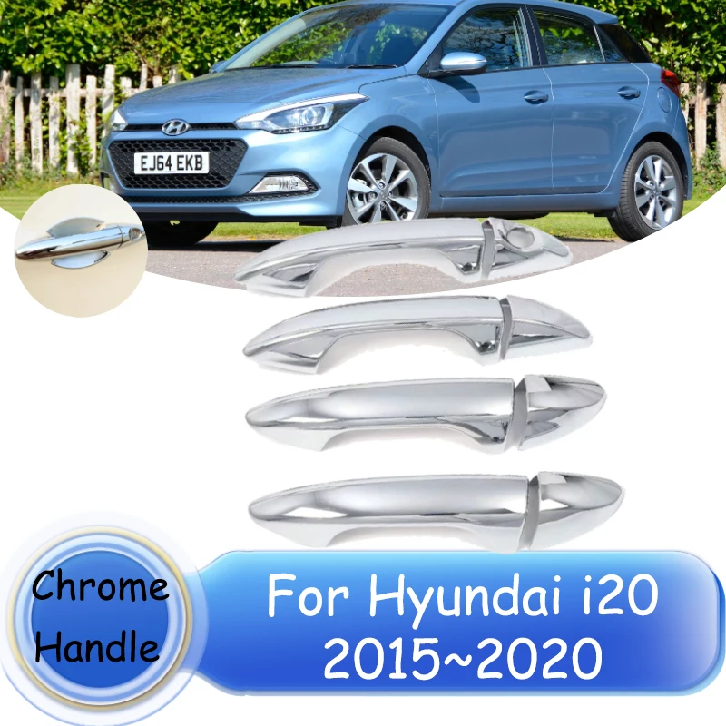 

Хромированная накладка на дверную ручку для Hyundai i20 Elite MK2 GB IB 2015 2016 2017 2018 2019 2020, автомобильные аксессуары, защитные наклейки