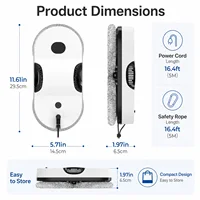 Robot de nettoyage de vitres électrique 5600Pa, automatique et télécommandé, aspirateur pour le lavage des vitres, robot de nettoyage de vitres pour appareils ménagers 2