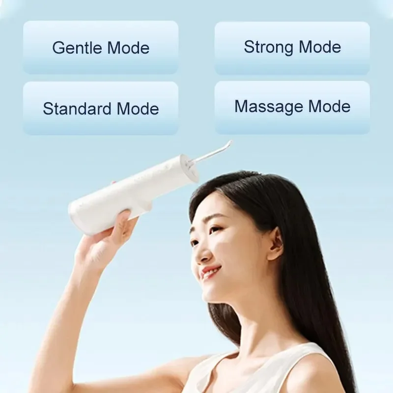 Dental Cleaner XIAOMI MIJIA Electric Oral Irrigator F300 Portable Water Pick Flosser MEO703 Teeth Whitening Cleaner 240ML 2000 Times/Min 4 Mode