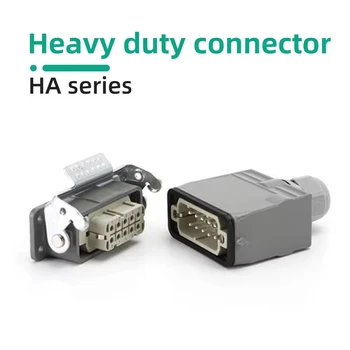 ZHQCN Heavy Duty ตัวเชื่อมต่อ HA สกรู CRIMP Connector การบินด้านบน OUT 10Pin 16Pin 32Pin เชื่อมฟรี 1