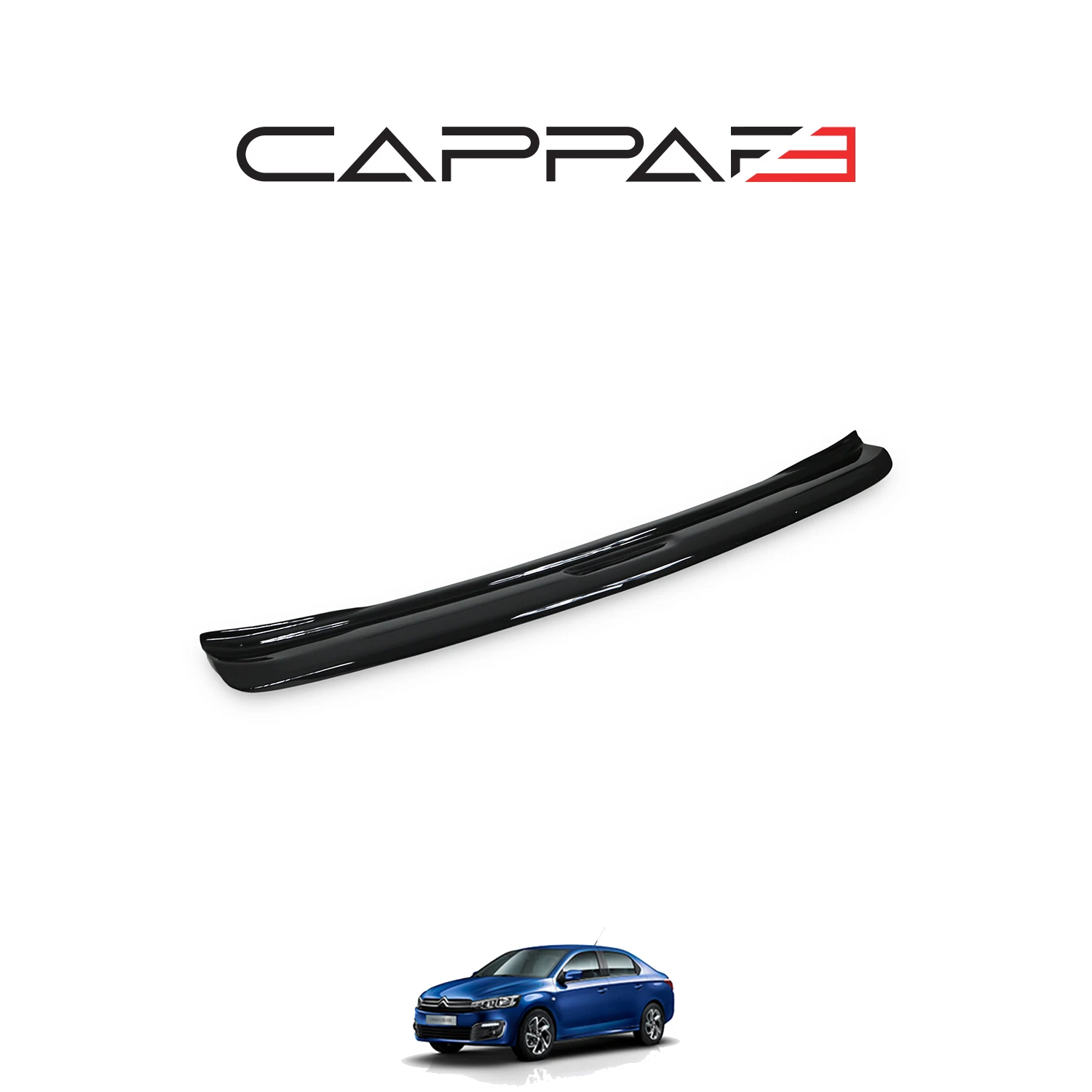 

For Citroen C-Elysee 2013 And Above Models Compatible Rear Bumper Sill Protection Glossy Black -Diffuser Spoiler Front Lip Hood