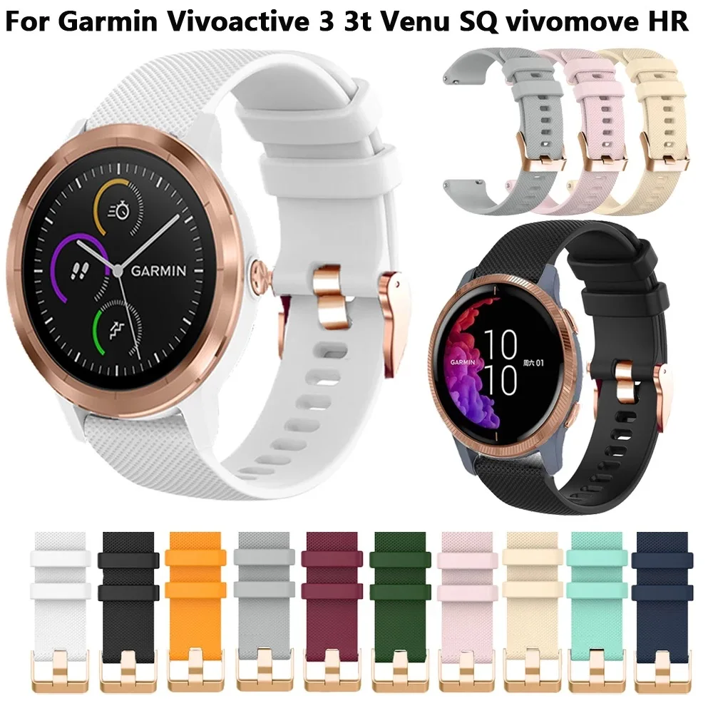 Bracelet de montre en silicone pour Garmin Vivoactive 3, bracelet  intelligent, bracelet, bracelet, Forerunner 245, 645, 4S, 18mm, 20mm, 22mm