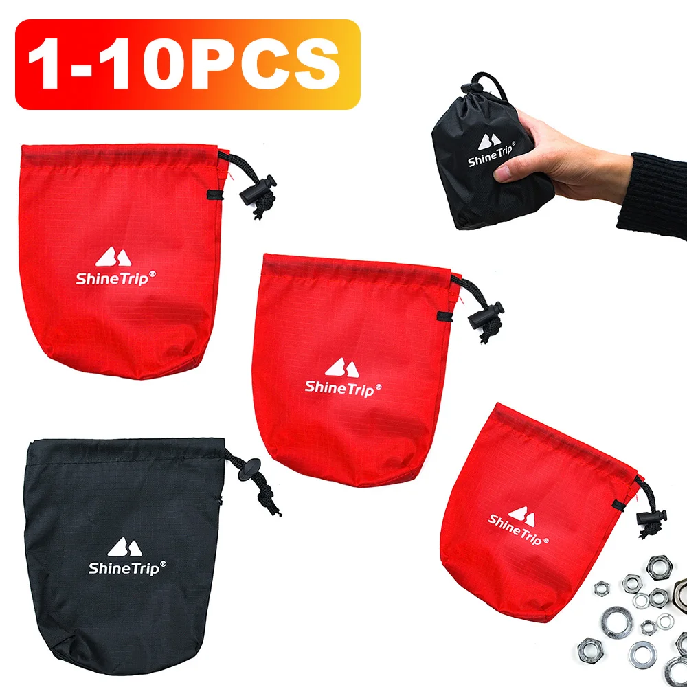 Camping Storage Bag Outdoor Equipment Travel Kits Portable Hanging Nail Wind Rope Buckle Ultralight Drawstring Pouch