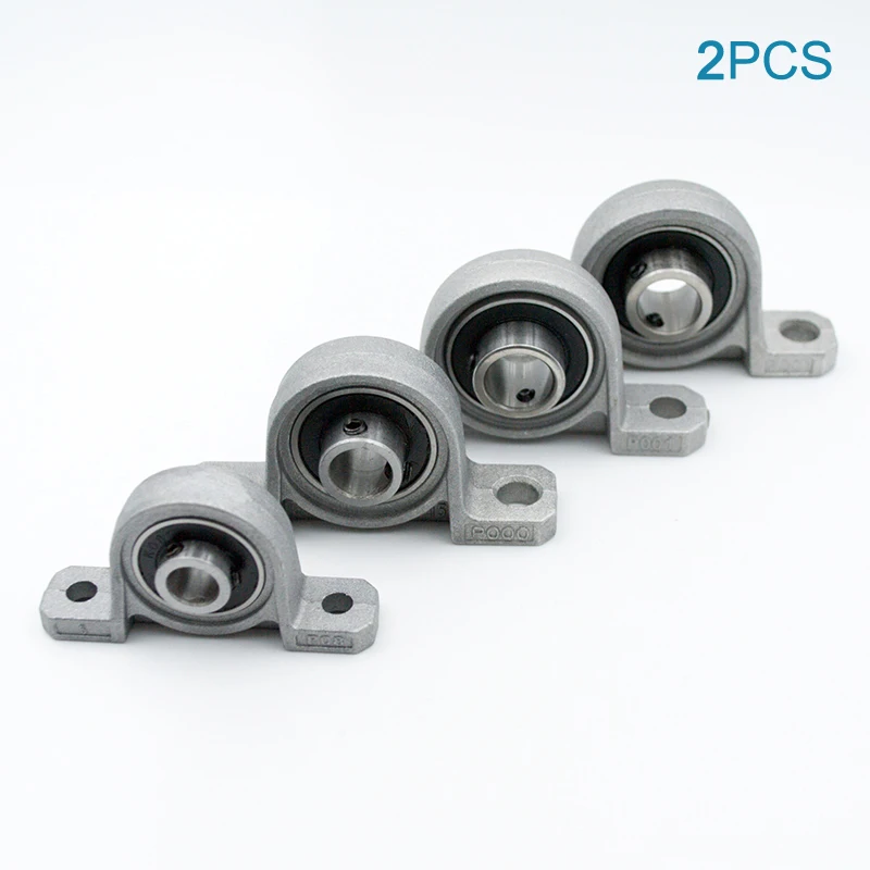 2pcs 아연 합금 베개 블록 베어링 KP08 KP000 KP001 KP002 KP003 KP004 보어 8mm 10mm 12mm 15mm 17mm 20mm 미니 베어링