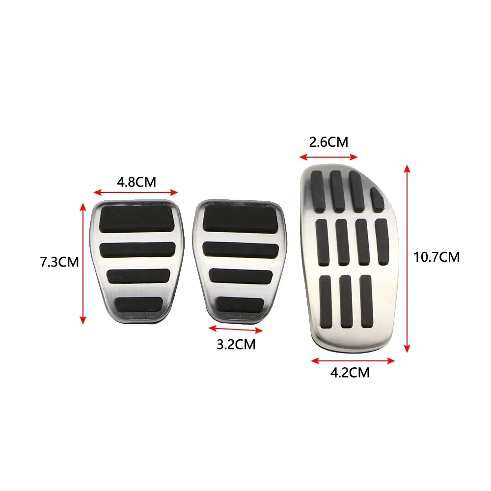 Car Foot Pedals Gas Accelerator Brake Stainless Steel Non-slip Pedal For Renault Clio Lutecia V Mitsubishi Colt