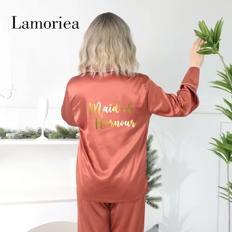 Bachelorette Personalised Bride Bridesmaid Pajamas Set Bridal