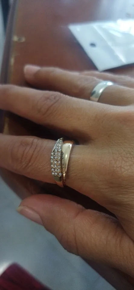 New Stainless Steel 18K Gold Plated Sun Rings for Women photo review