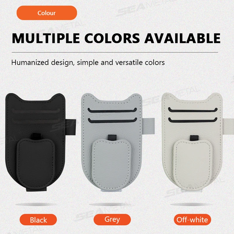 Magnetic Car Visor Glasses Holder with Card Holder
