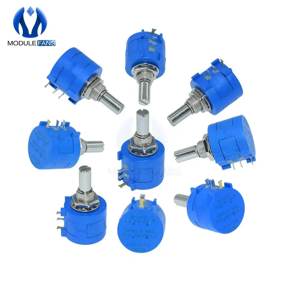 Multiturn Potentiometer 3590S-2-103L 3590S 500R 1K 2K 5K 10K 20K 50K 100K Ohm 10-Turns Rotary Adjustable Resistor