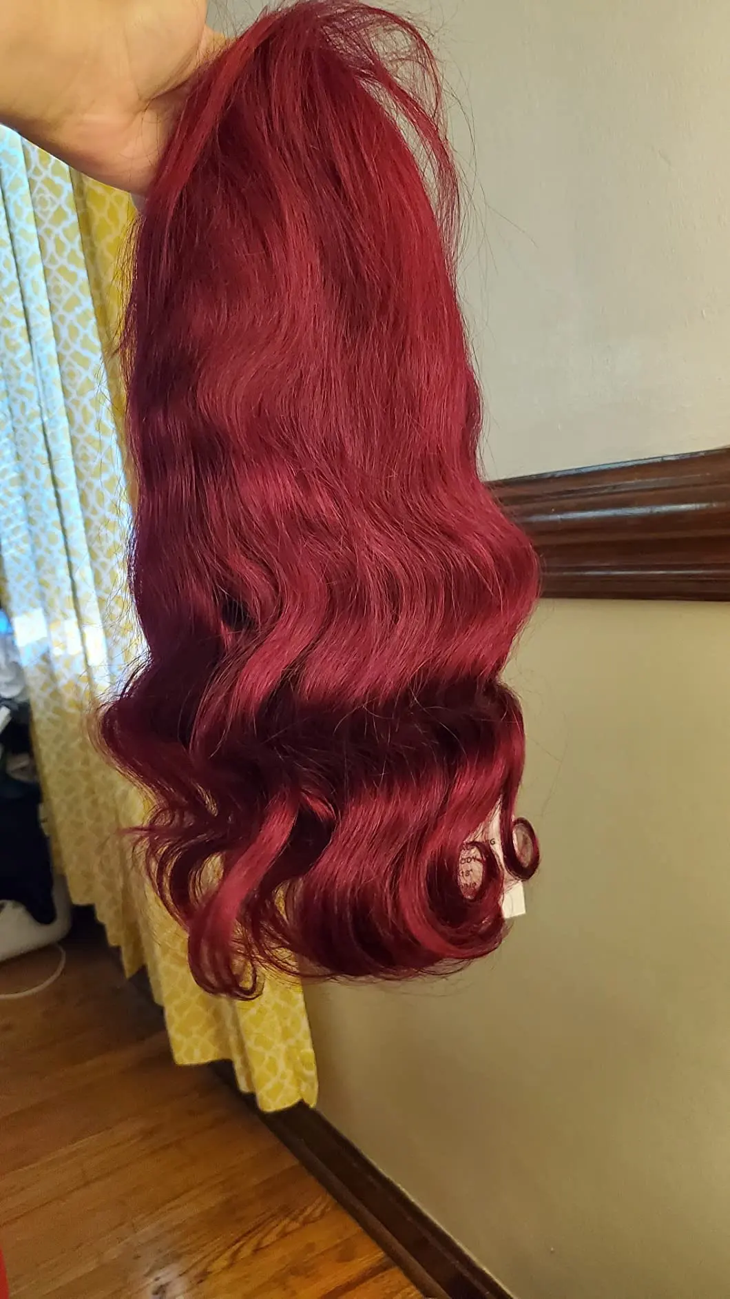 QueenVirginRemy 99J Lace Closure Body Wave Wig 5x5 And 13x4 HD Lace Frontal Burgundy Wigs Human Hair Wigs Glueless Wigs photo review